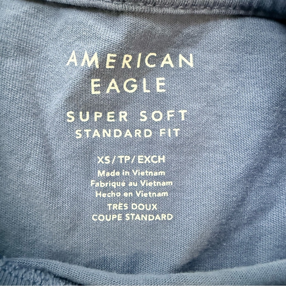 American Eagle Men’s Logo Graphic Tee Marble Blue Size XS - Picture 6 of 6